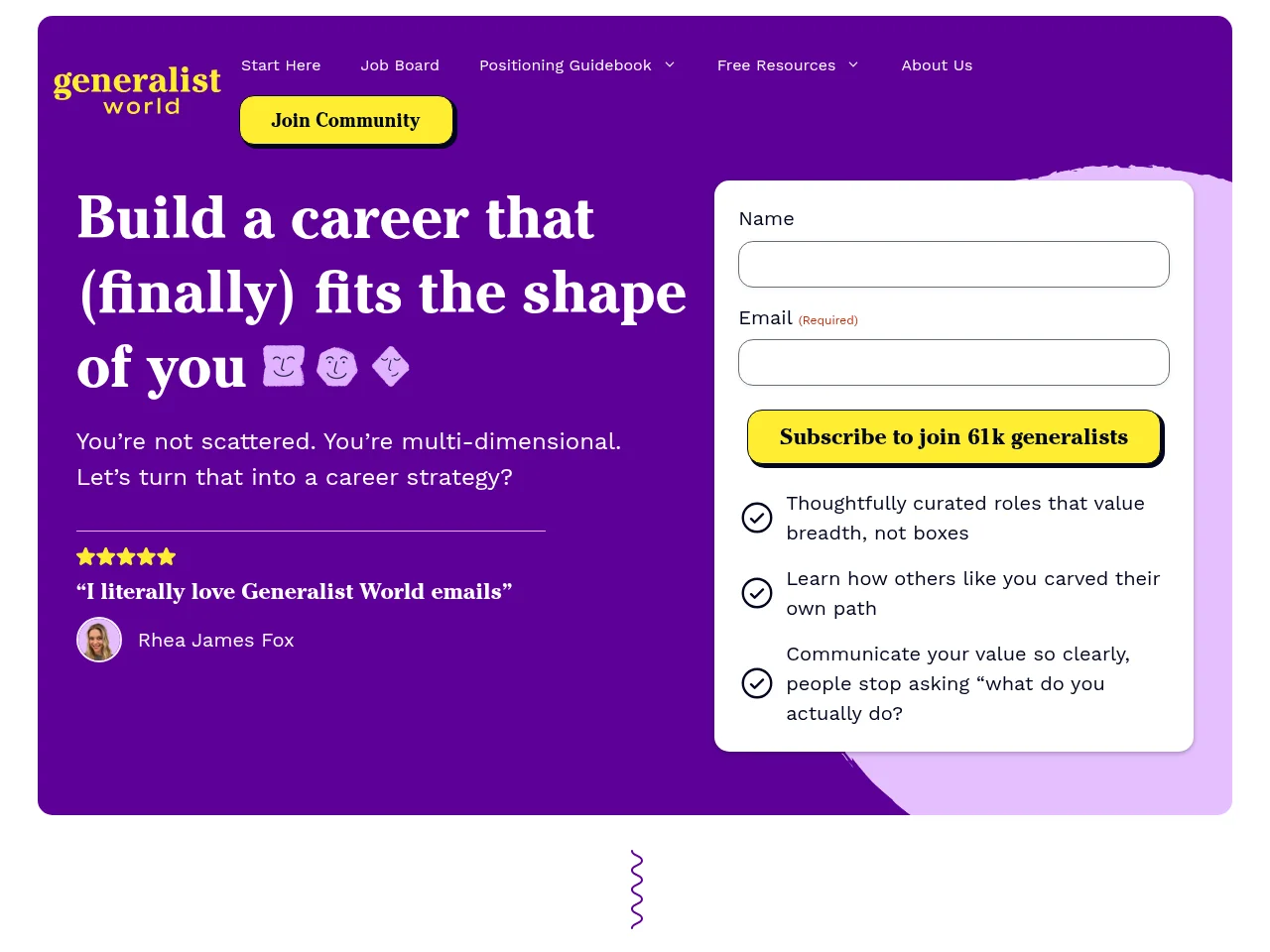 Generalist World website screenshot