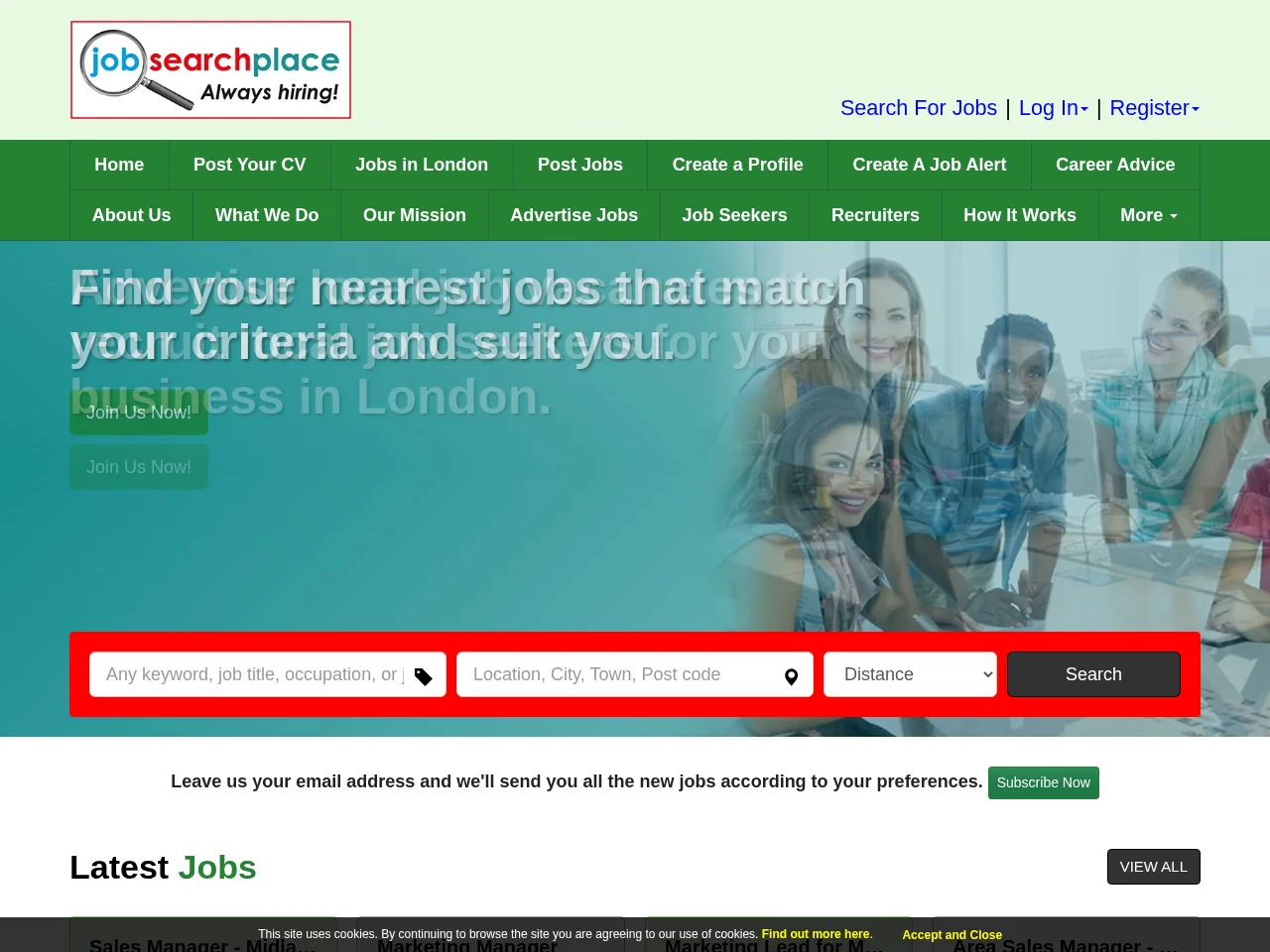 Job Search Place UK screenshot Job Search Place UK website screenshot
