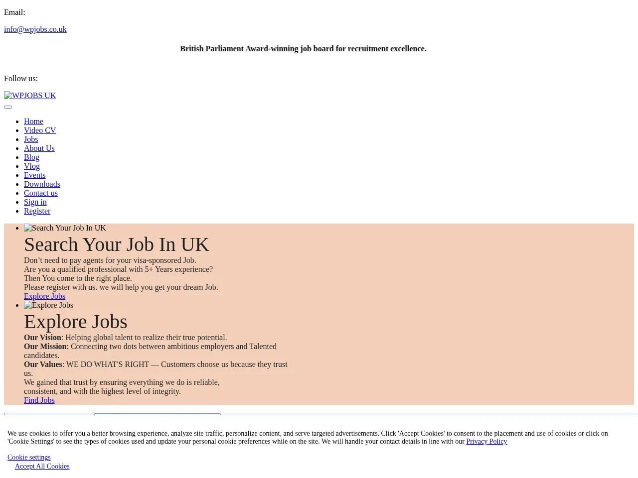 WP Jobs screenshot WP Jobs website screenshot