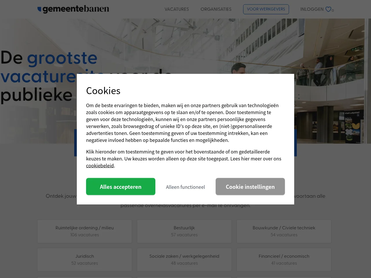 Gemeentebanen website screenshot