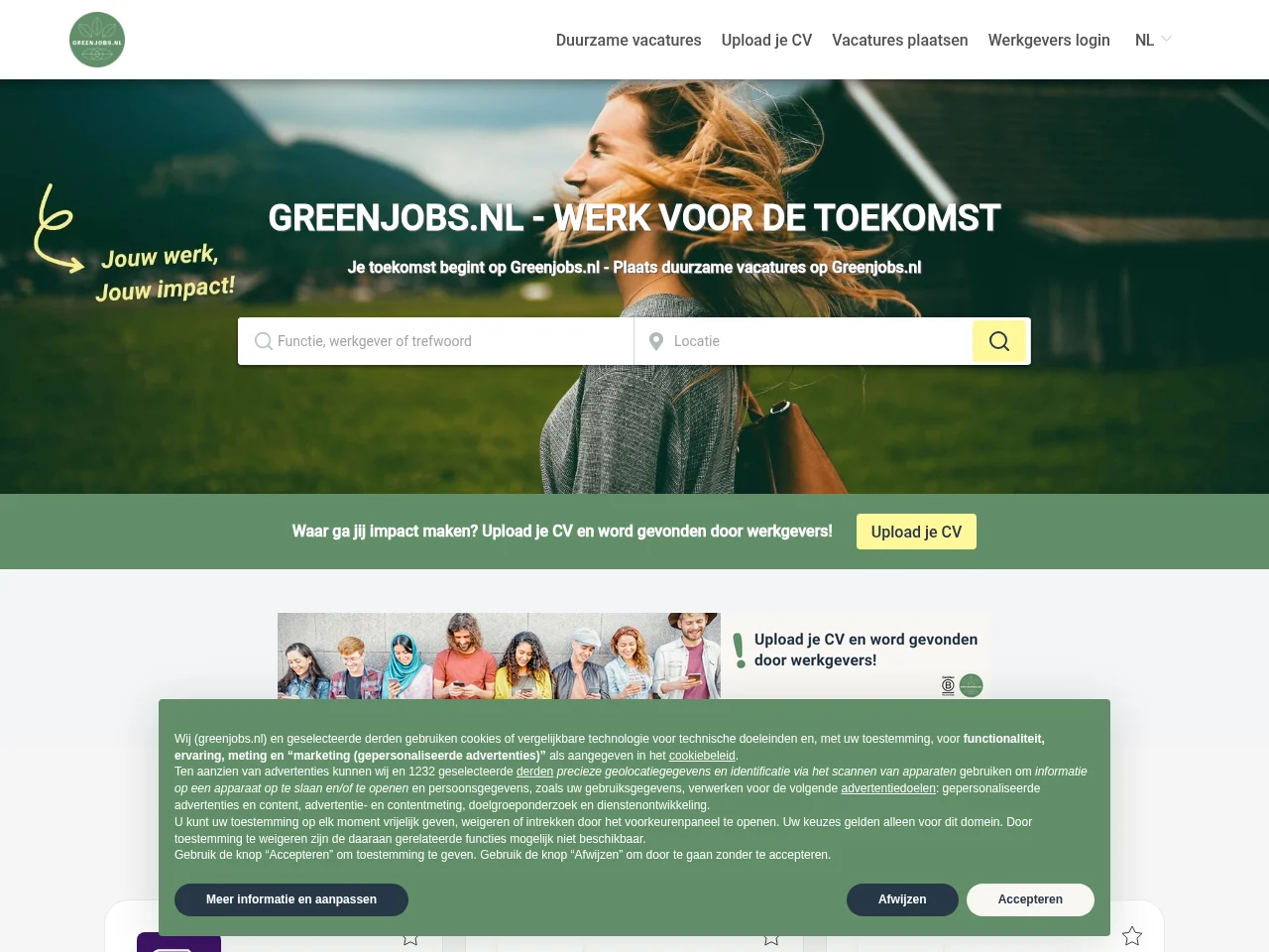 Greenjobs website screenshot