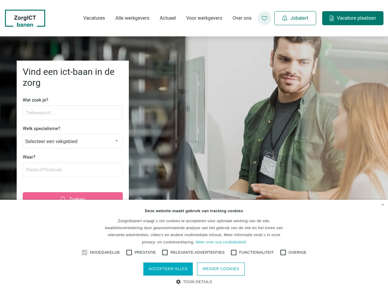 ZorgICTbanen website screenshot
