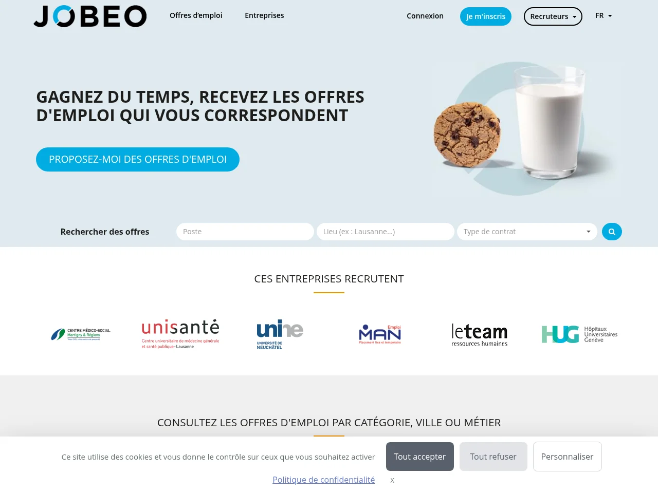 Jobeo screenshot Jobeo website screenshot