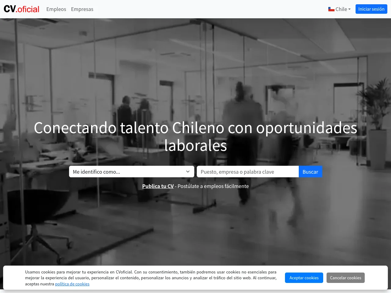 CVoficial Chile website screenshot