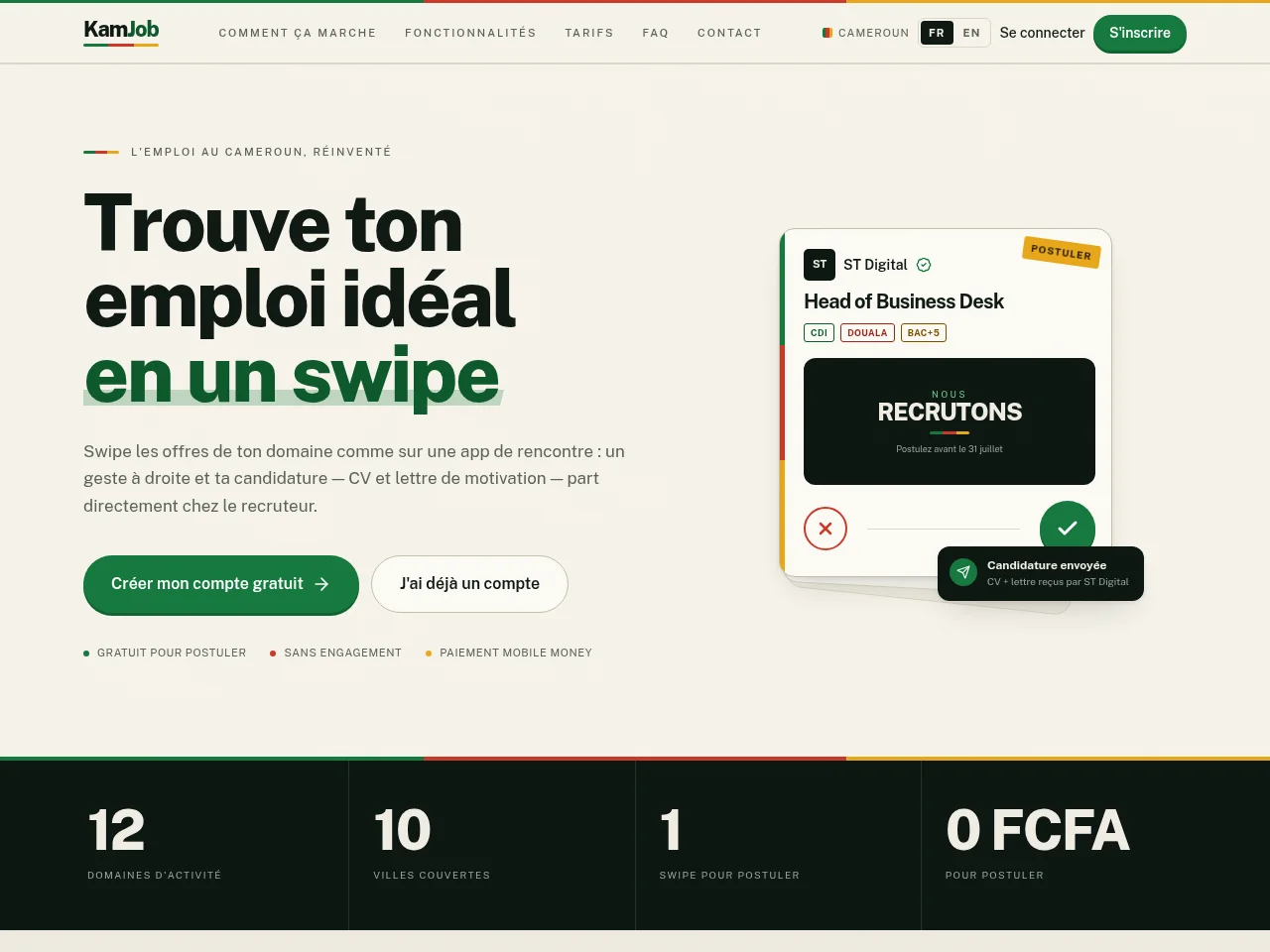 KamJob screenshot KamJob website screenshot