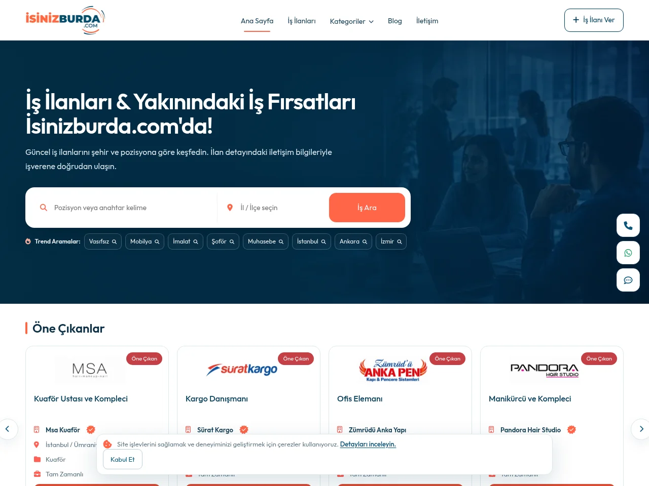 İsinizburda screenshot İsinizburda website screenshot