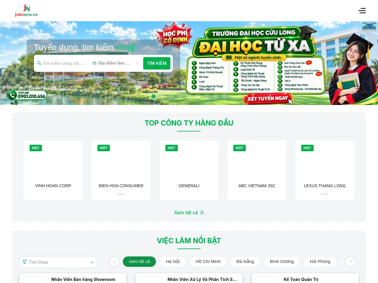 Jobsnew website screenshot