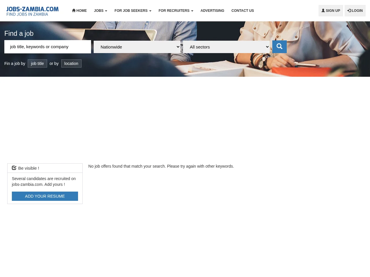 jobs-zambia screenshot jobs-zambia website screenshot