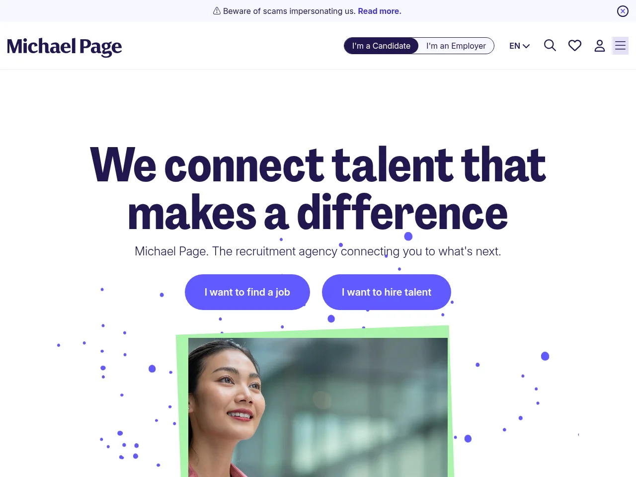 Michael Page Taiwan website screenshot