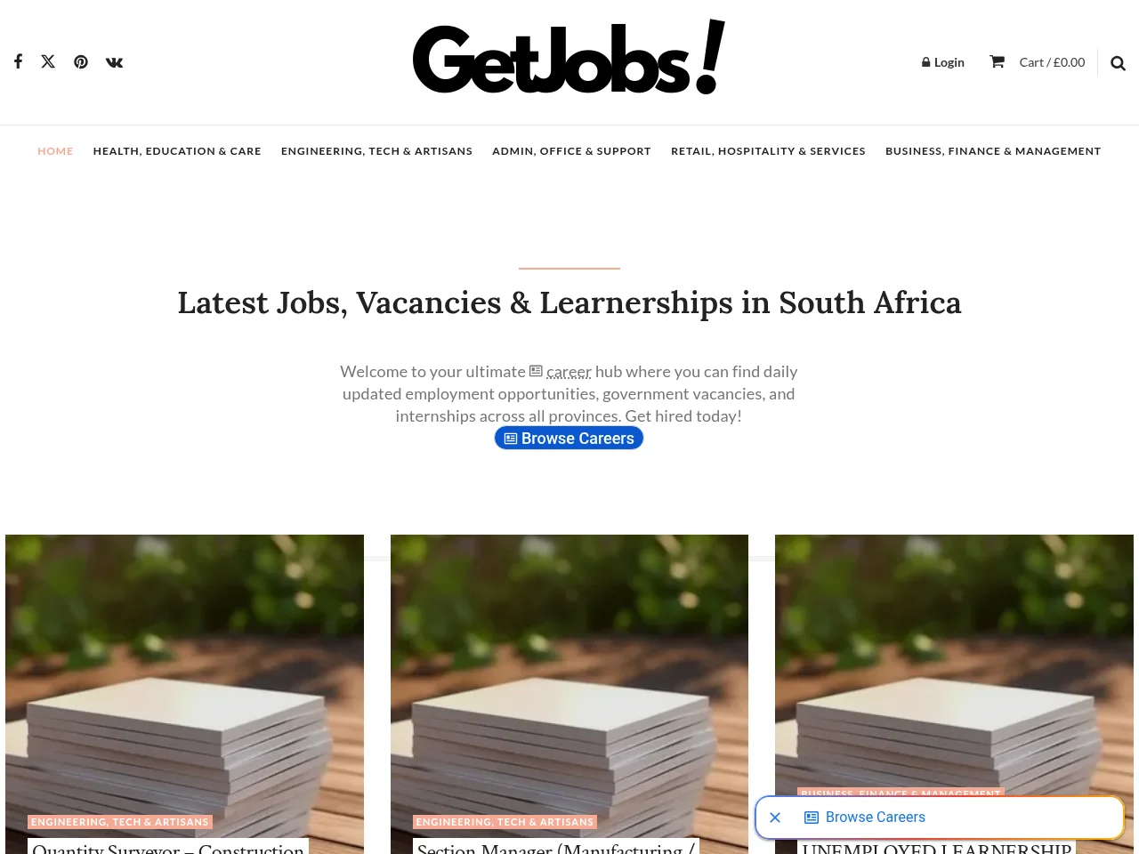 Get Jobs screenshot Get Jobs website screenshot