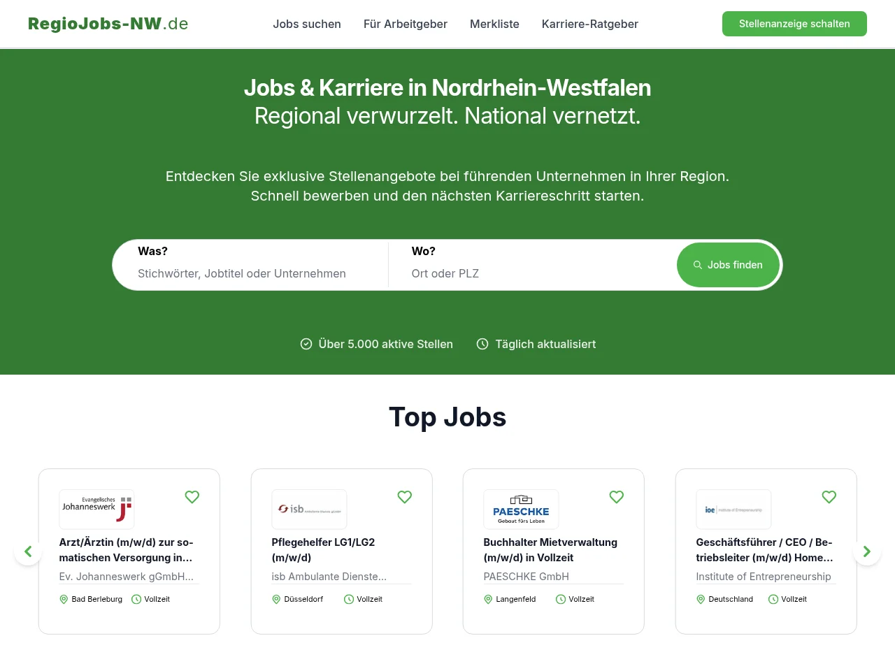 RegioJobs-NW screenshot RegioJobs-NW website screenshot