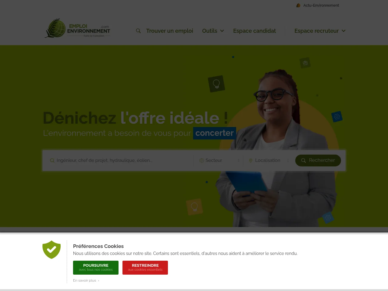 Emploi Environnement screenshot Emploi Environnement website screenshot