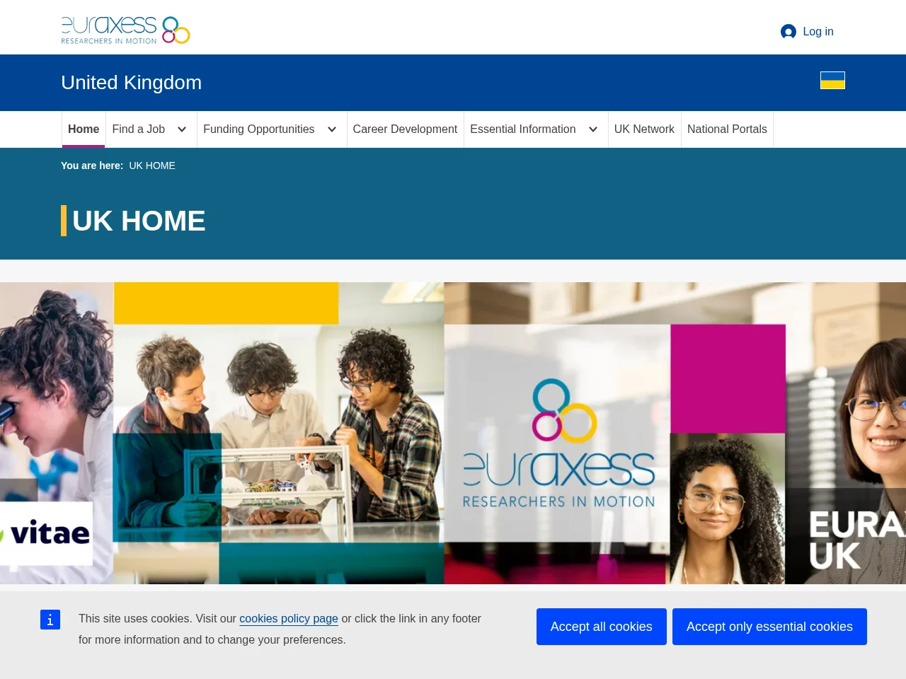 EURAXESS UK screenshot EURAXESS UK website screenshot