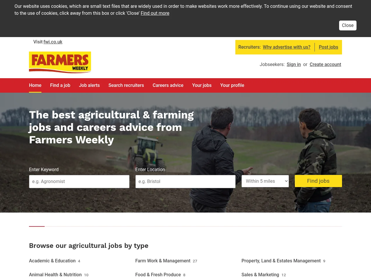 Farmers Weekly Jobs screenshot Farmers Weekly Jobs website screenshot