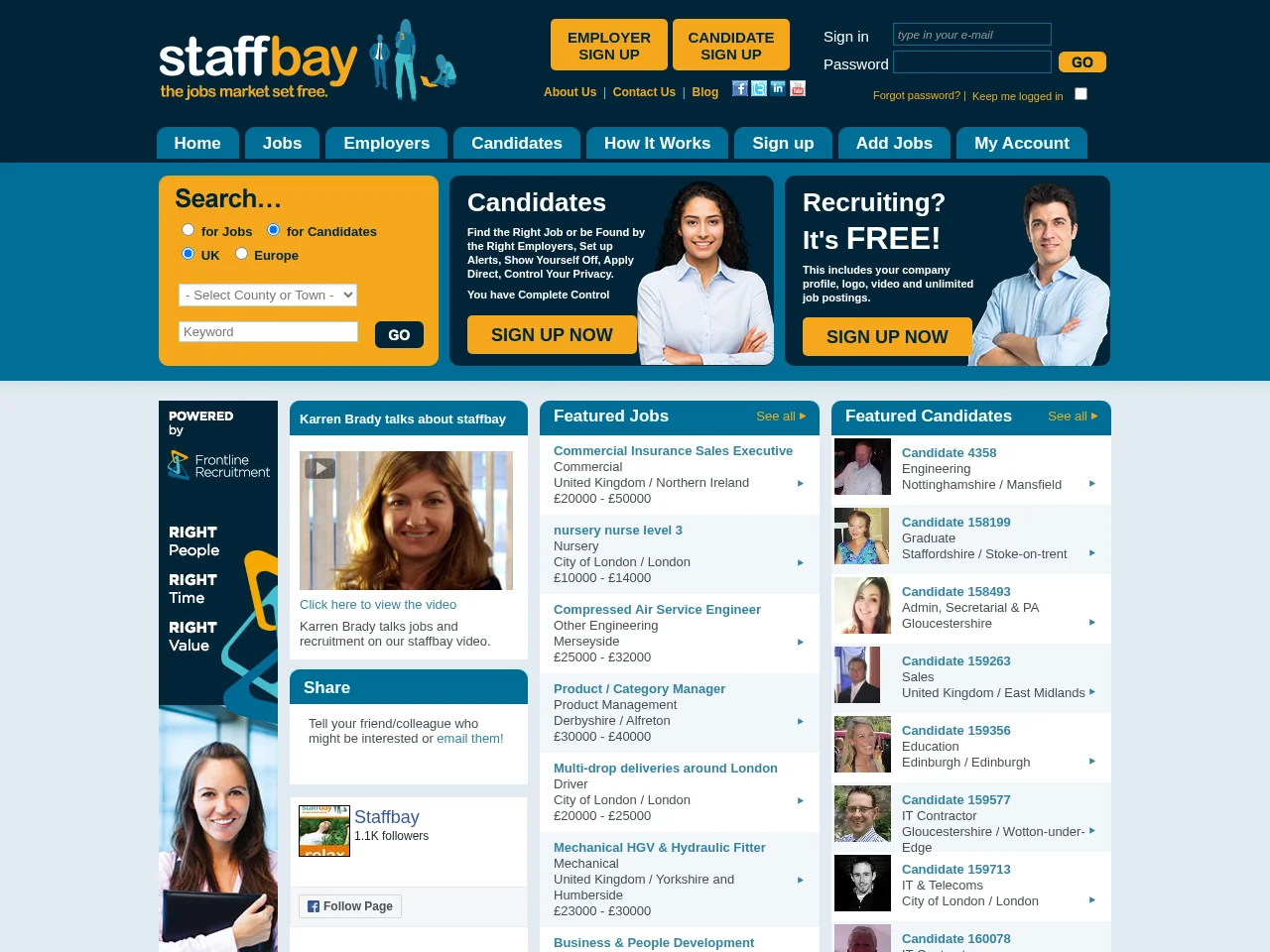 Staff Bay screenshot Staff Bay website screenshot