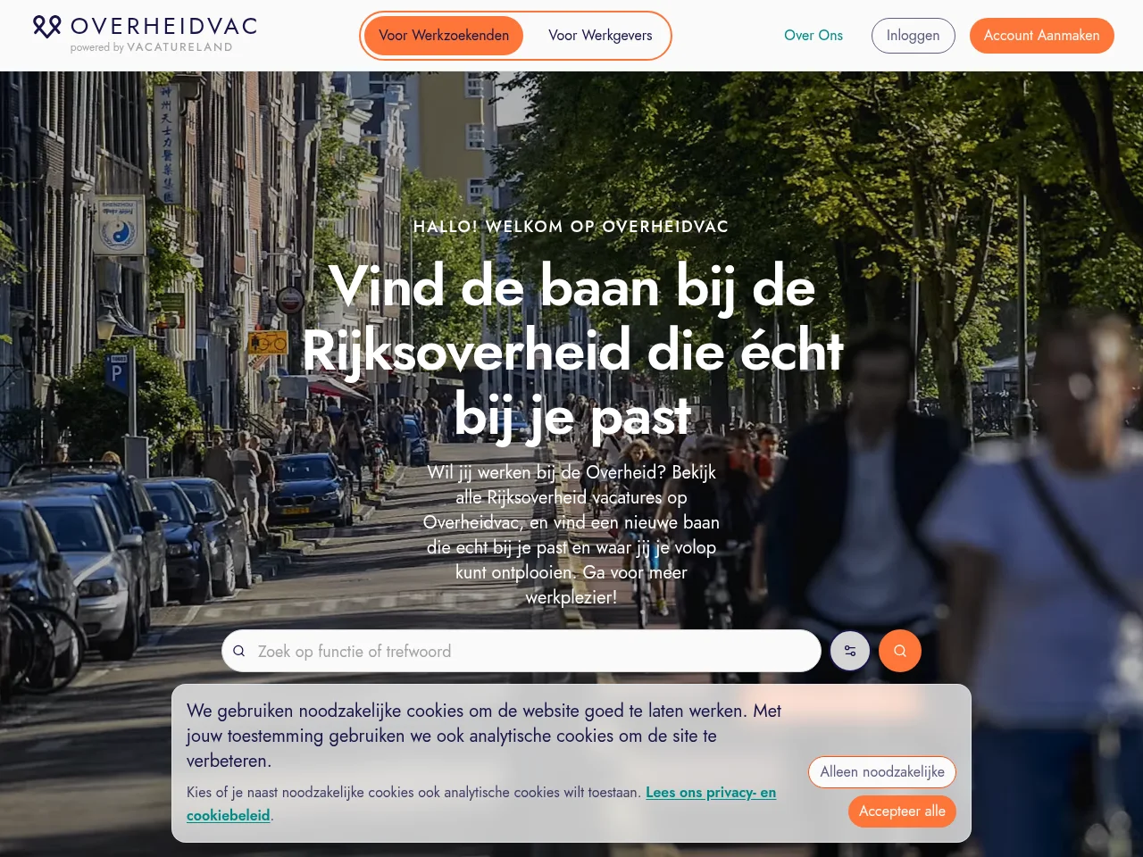 Overheidvac website screenshot