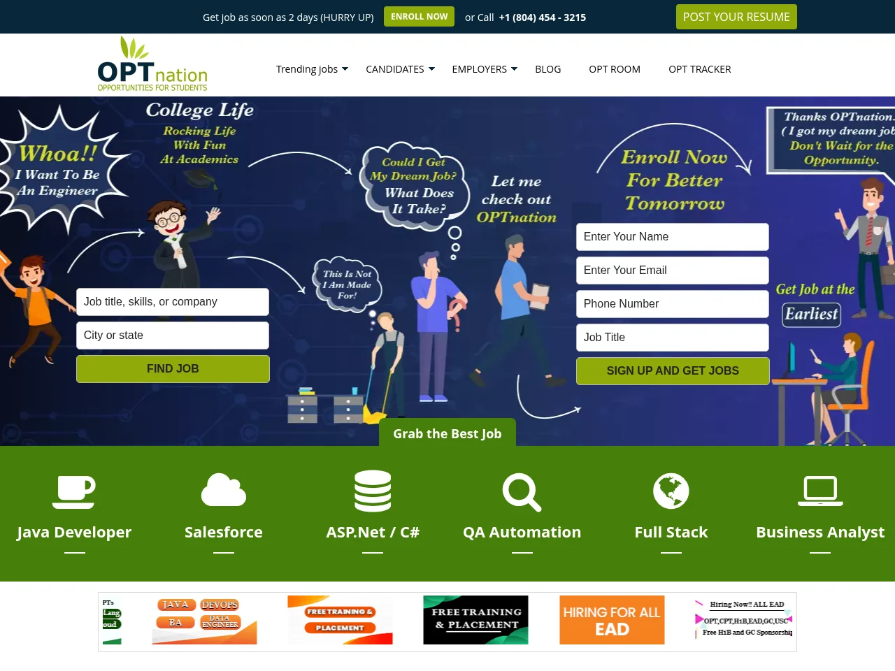 OPTnation website screenshot