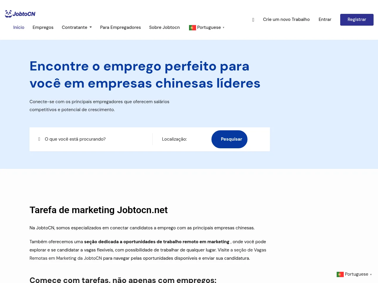 JobtoCN website screenshot