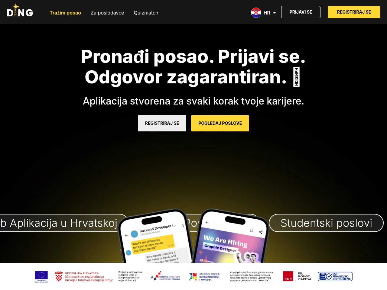 DING website screenshot