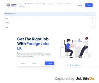 Foreign Jobs LK platform preview Foreign Jobs LK platform preview
