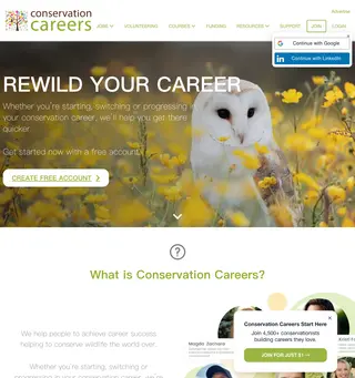 Conservation Careers screenshot preview