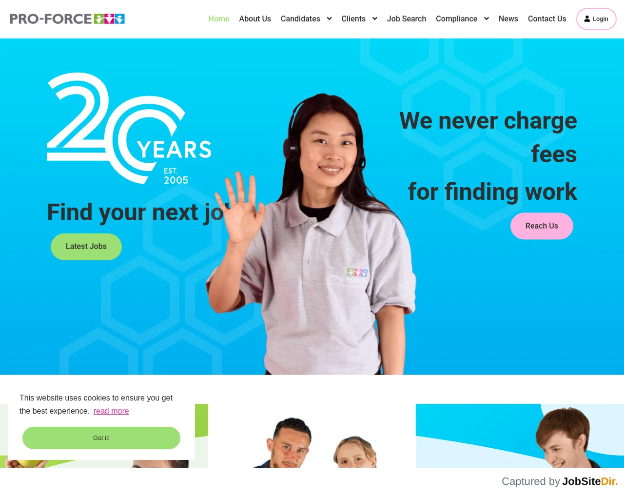 Pro-Force screenshot Pro-Force website screenshot