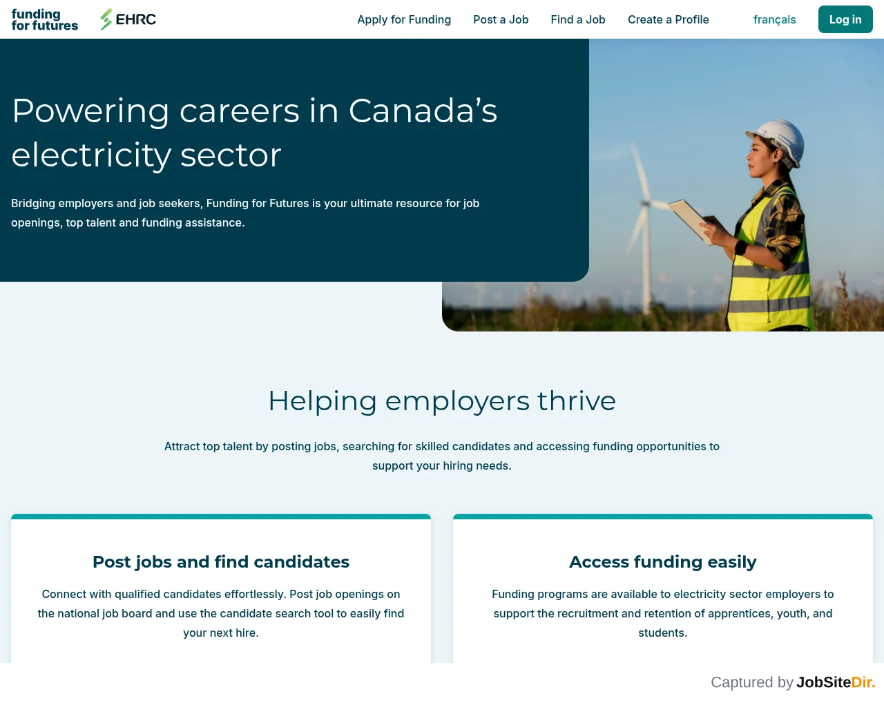 Funding for Futures screenshot Funding for Futures website screenshot