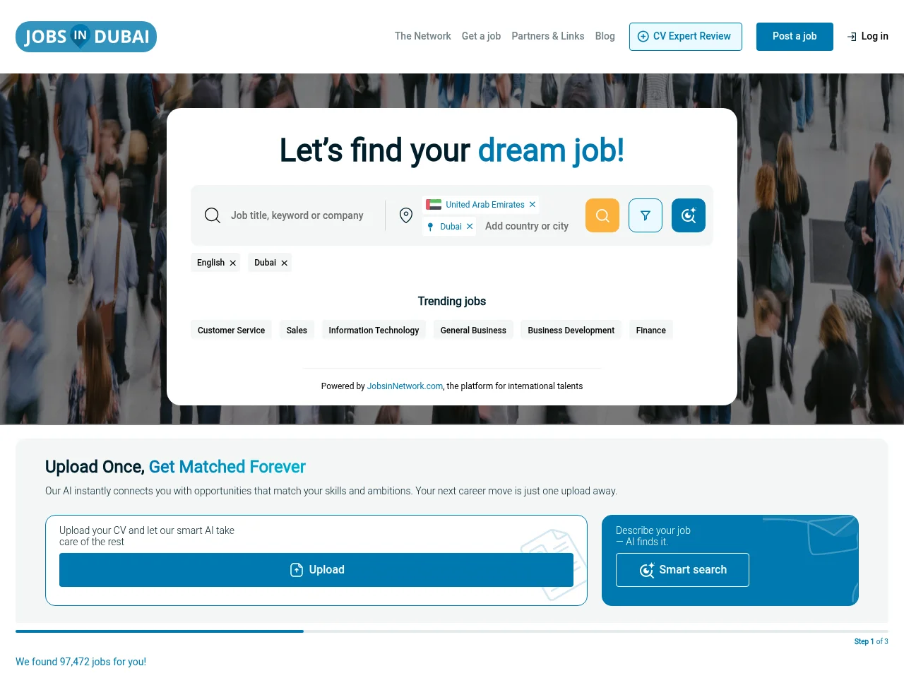 Jobs in Dubai screenshot Jobs in Dubai website screenshot