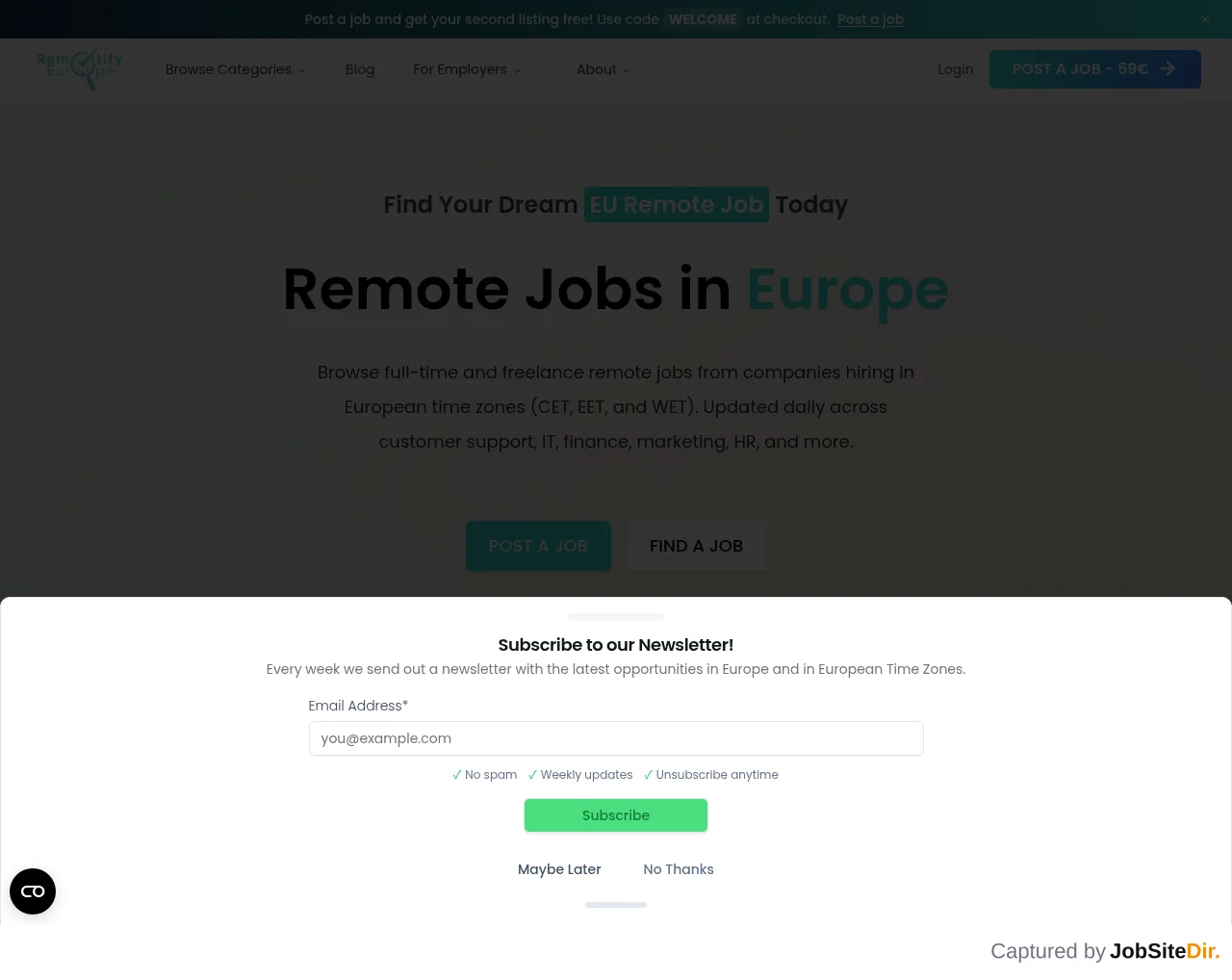 RemotifyEurope screenshot RemotifyEurope website screenshot