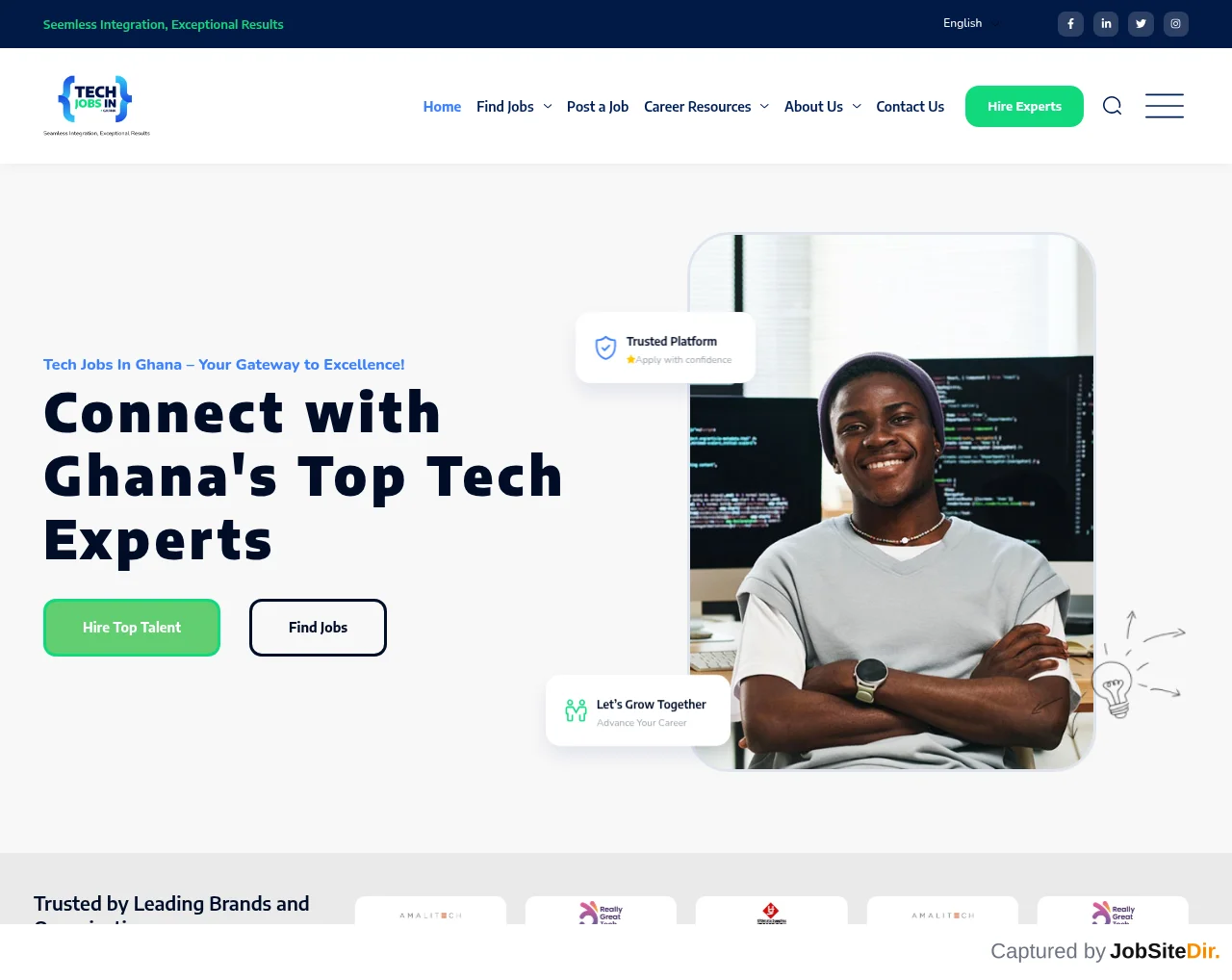 Tech Jobs In Ghana screenshot Tech Jobs In Ghana website screenshot