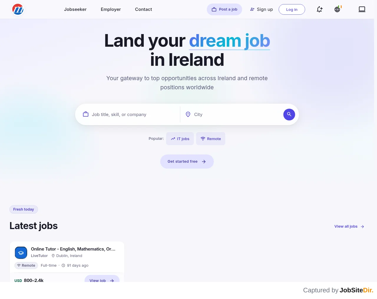 Mustakbil Ireland website screenshot