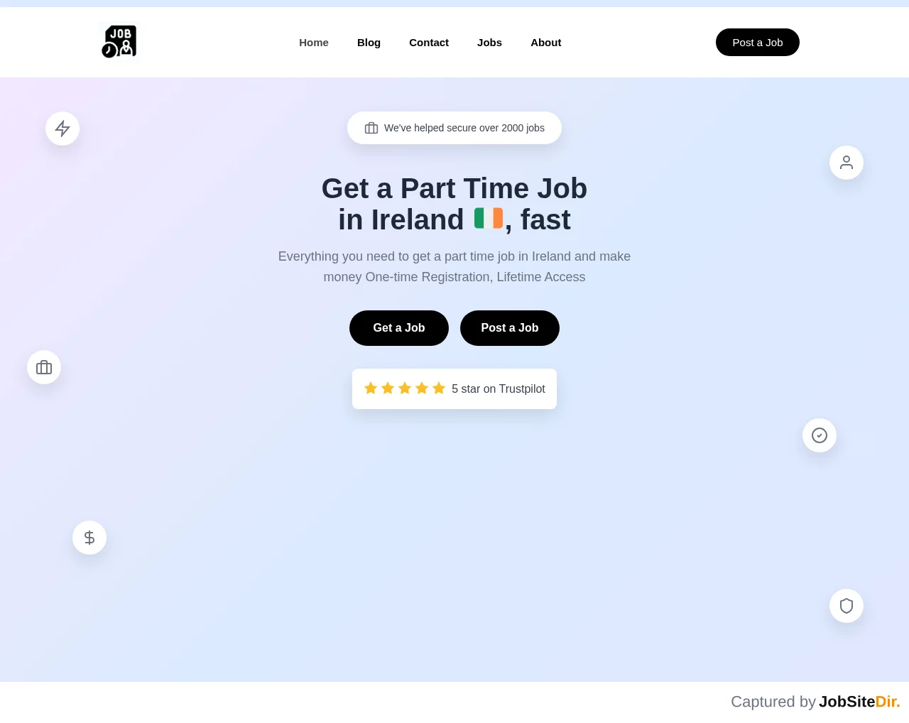 PartTime website screenshot