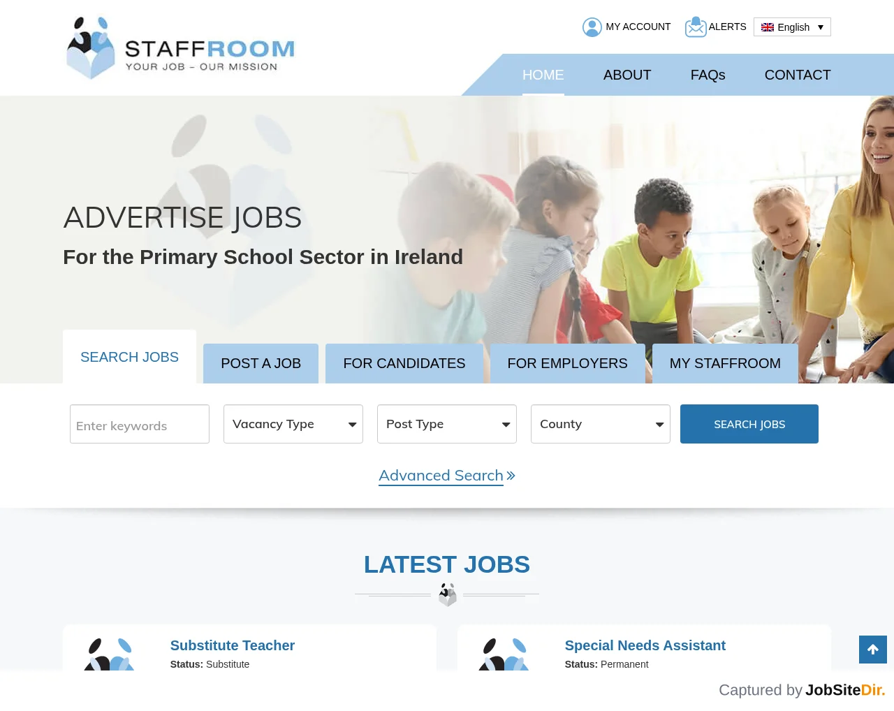 Staffroom website screenshot