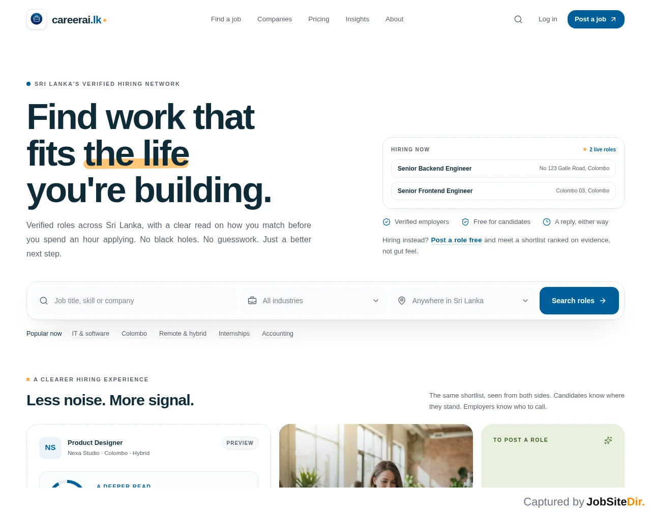 CareerAI website screenshot