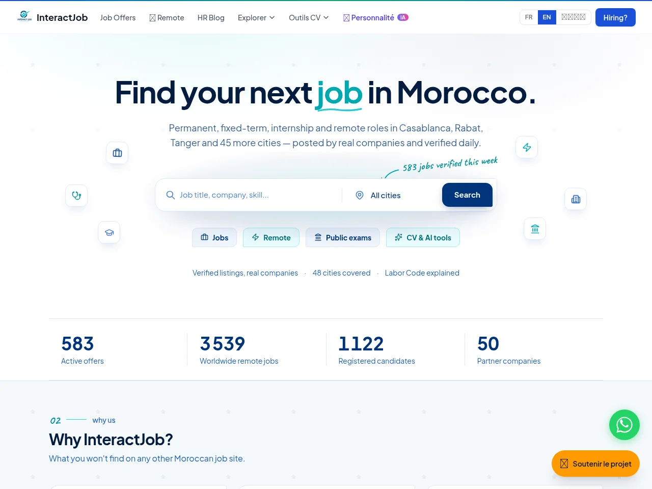 InteractJob screenshot InteractJob website screenshot