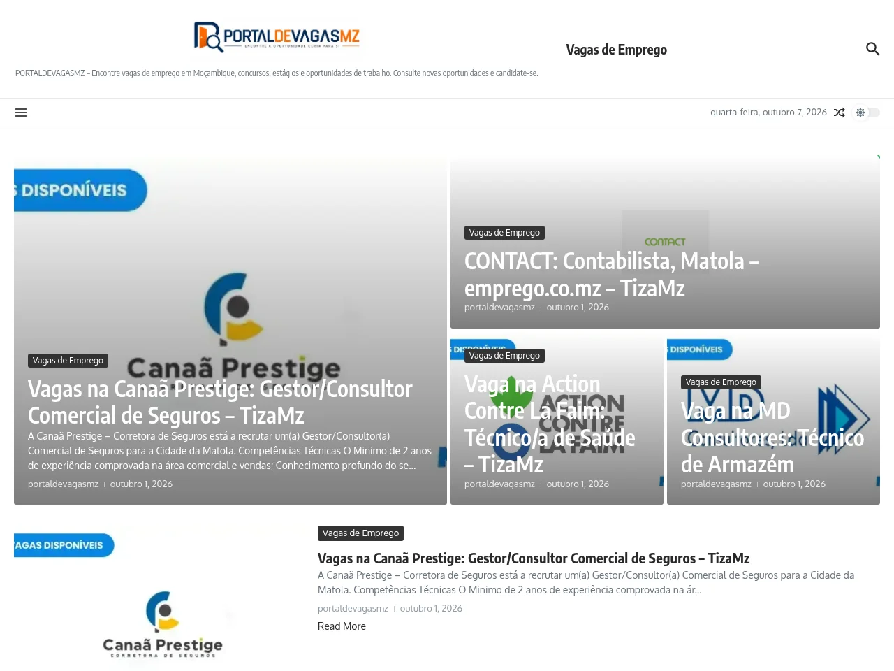 PORTALDEVAGASMZ screenshot PORTALDEVAGASMZ website screenshot