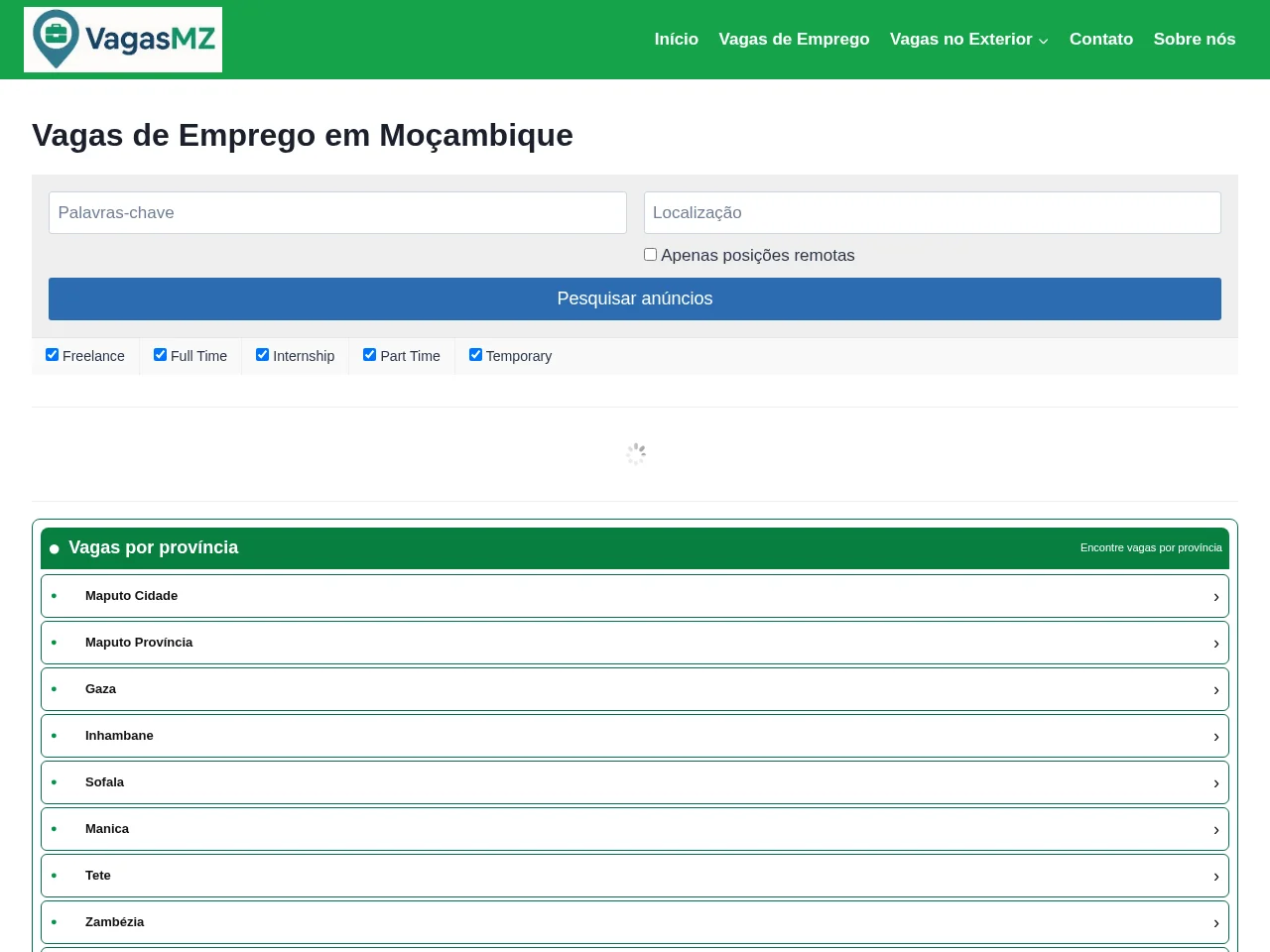 VagasMz screenshot VagasMz website screenshot