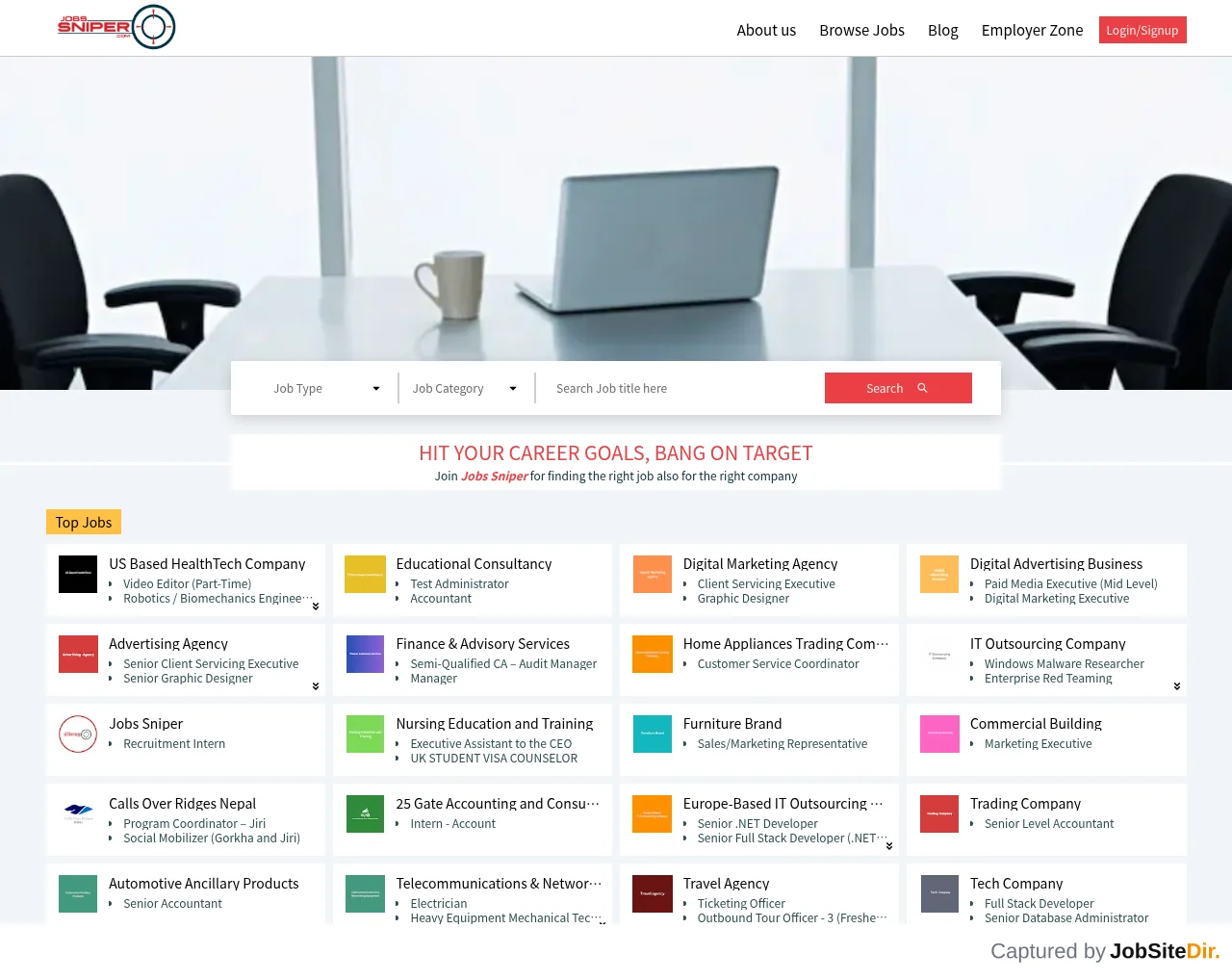 Jobs Sniper screenshot Jobs Sniper website screenshot