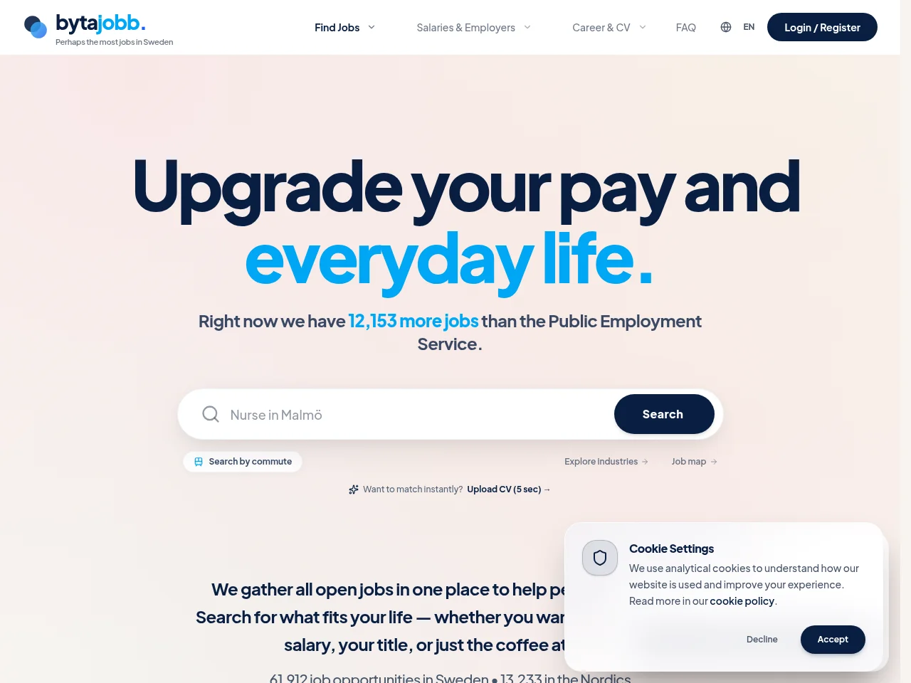 Bytajobb website screenshot
