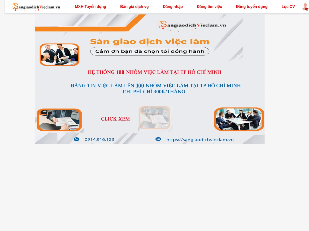 Sàn Giao Dịch Việc Làm website screenshot