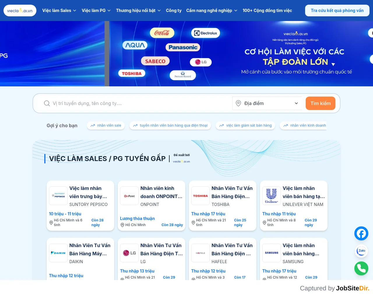 Vieclam website screenshot