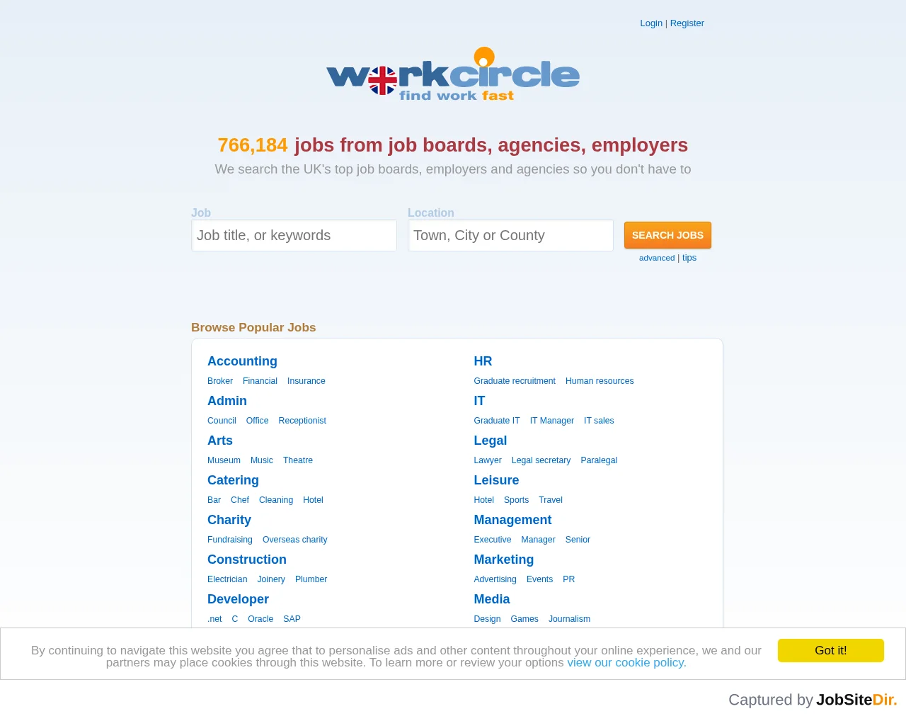 Workcircle website screenshot