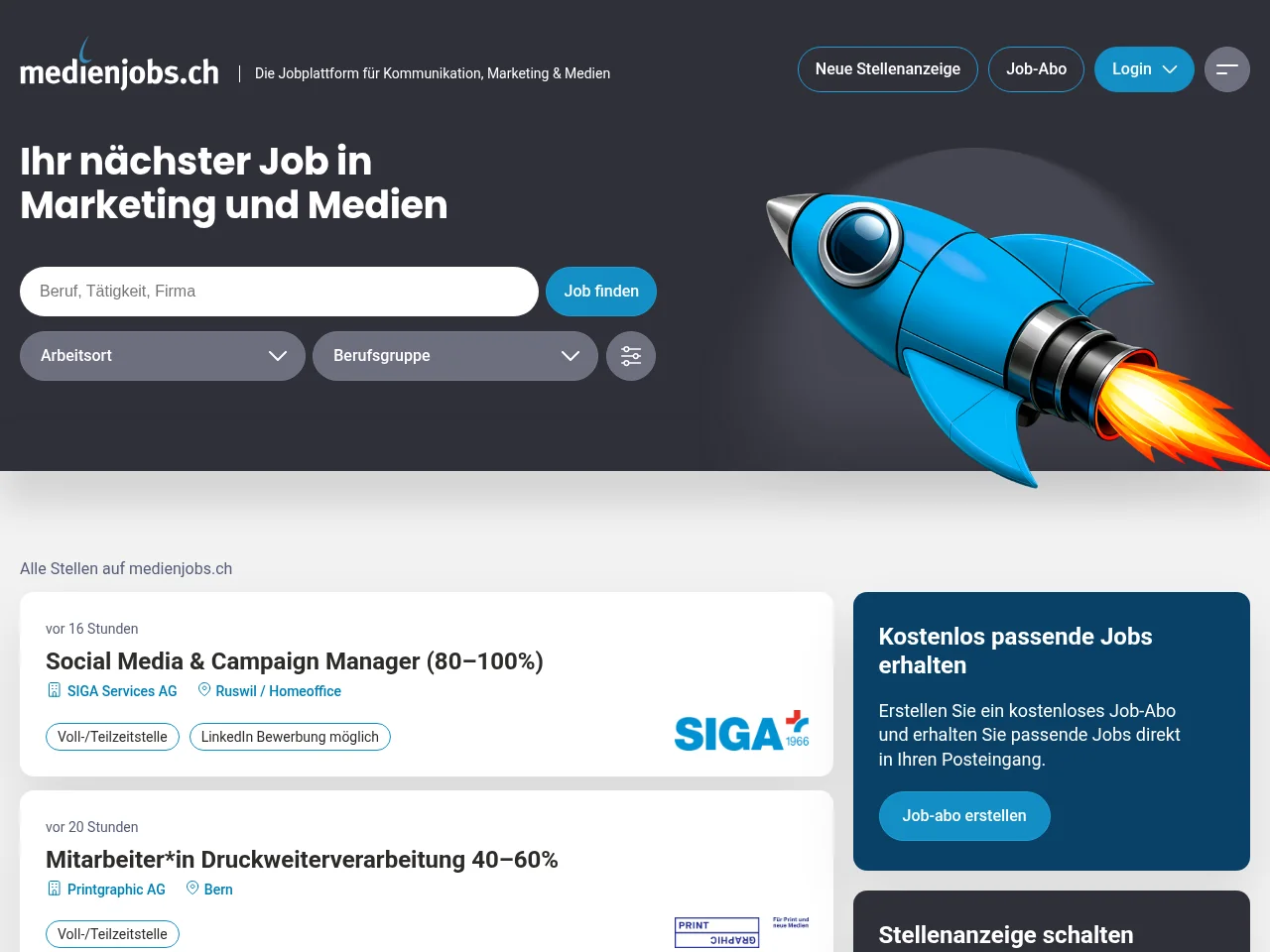 medienjobs screenshot medienjobs website screenshot