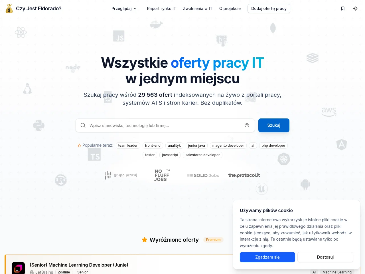 Czy Jest Eldorado? website screenshot