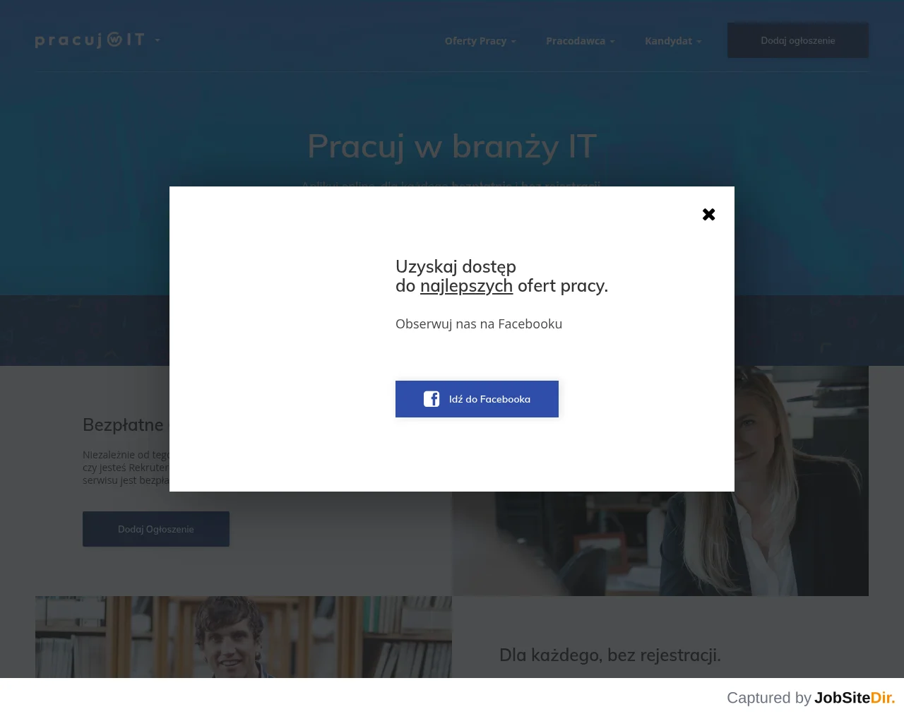 Pracuj w IT website screenshot