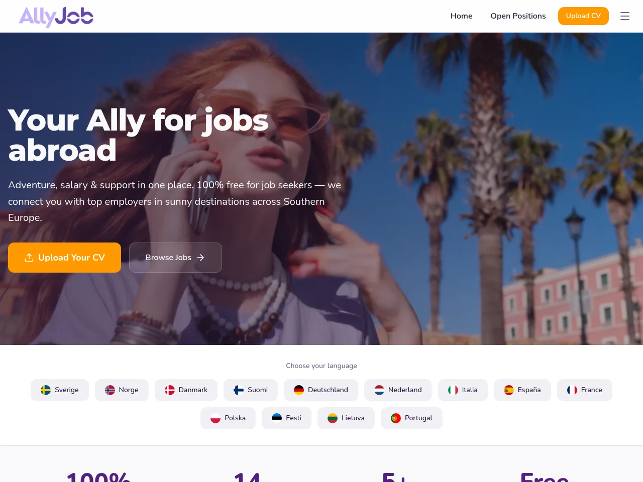Allyjob website screenshot
