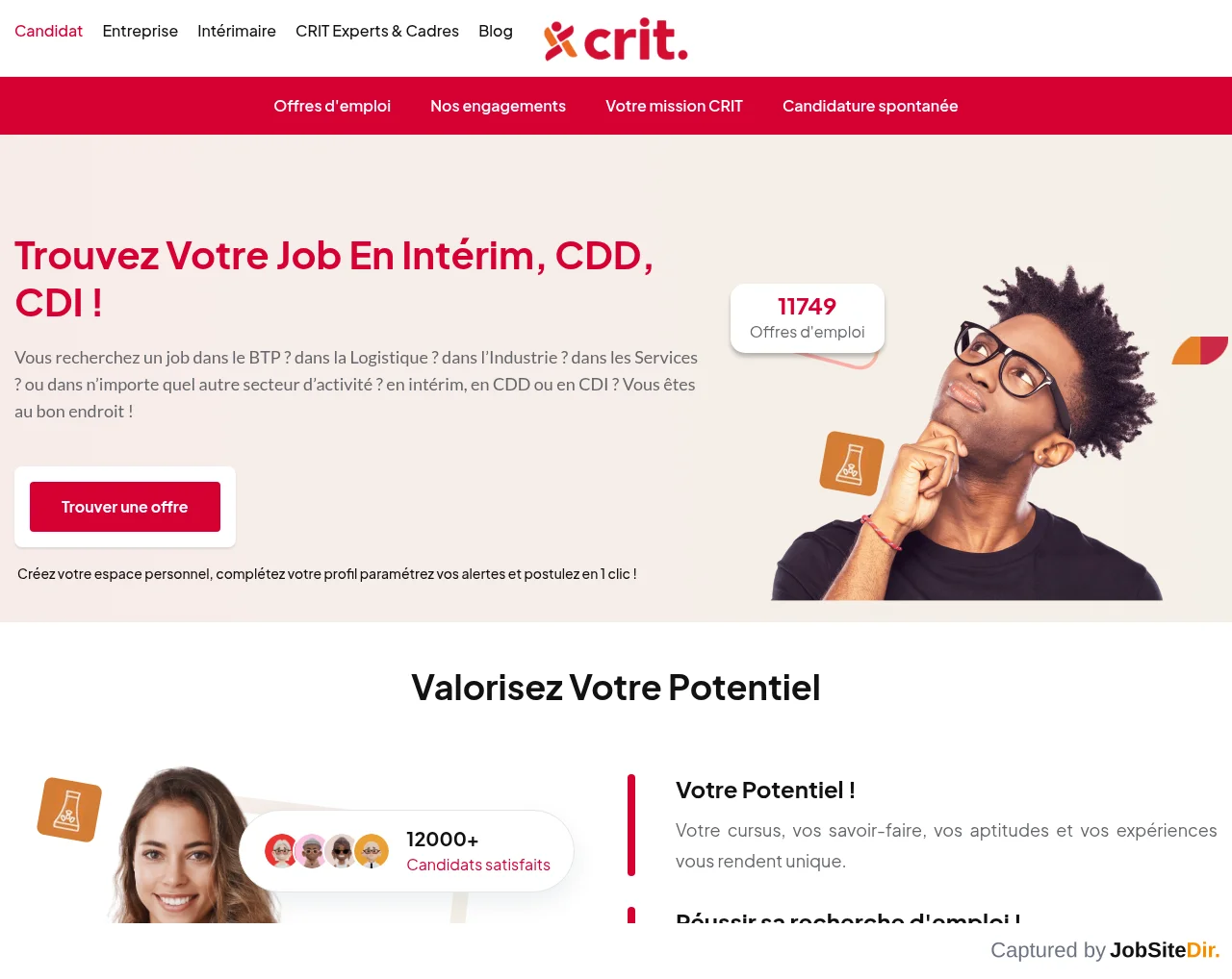 CRIT Maroc website screenshot