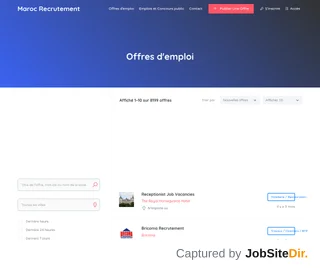 Maroc Recrutement platform preview Maroc Recrutement platform preview