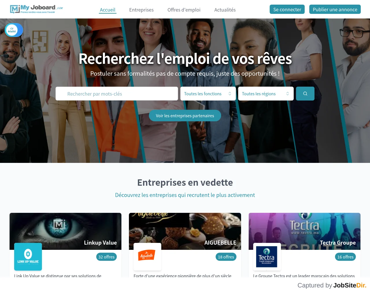 MyJoboard Maroc screenshot MyJoboard Maroc website screenshot