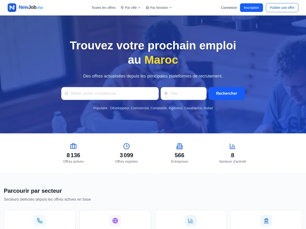 NewJob website screenshot